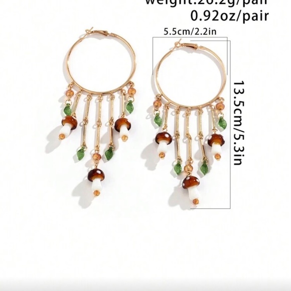 Mushroom Fairy Core Earrings - Picture 6 of 6